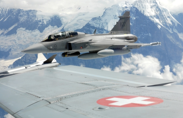 Το αεροσκάφους δοκιμών Gripen E/F σε δοκιμές στην Ελβετία (Πηγή offiziere)